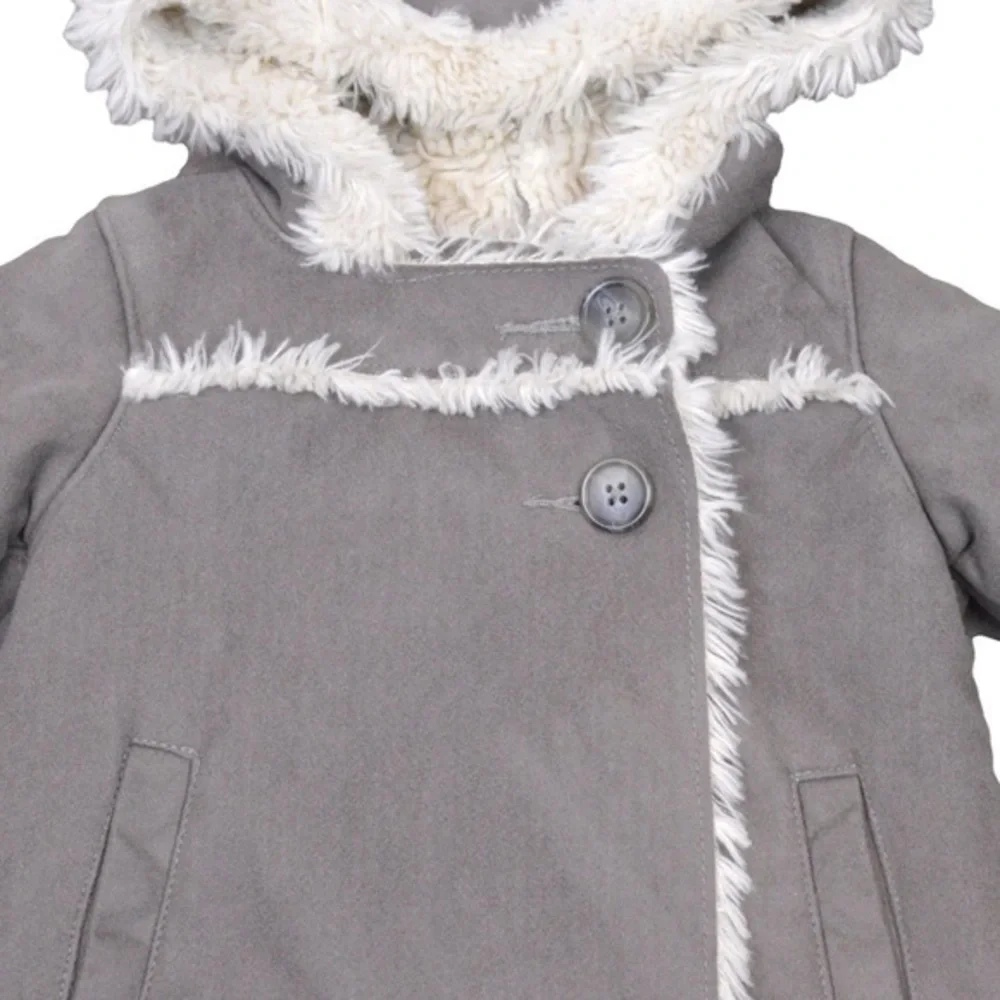 Baby GAP 18-24 Months Faux‎ Suede 2-Button Sherpa Lined Jacket/Coat